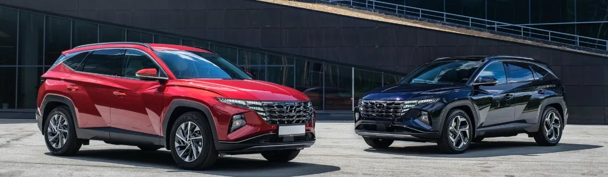 Hyundai Tucson color rojo y negro