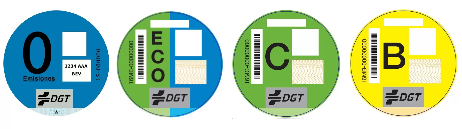 Las principales diferencias en las pegatinas de la DGT