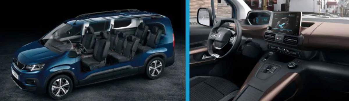 acabados e interior del Peugeot Rifter azul